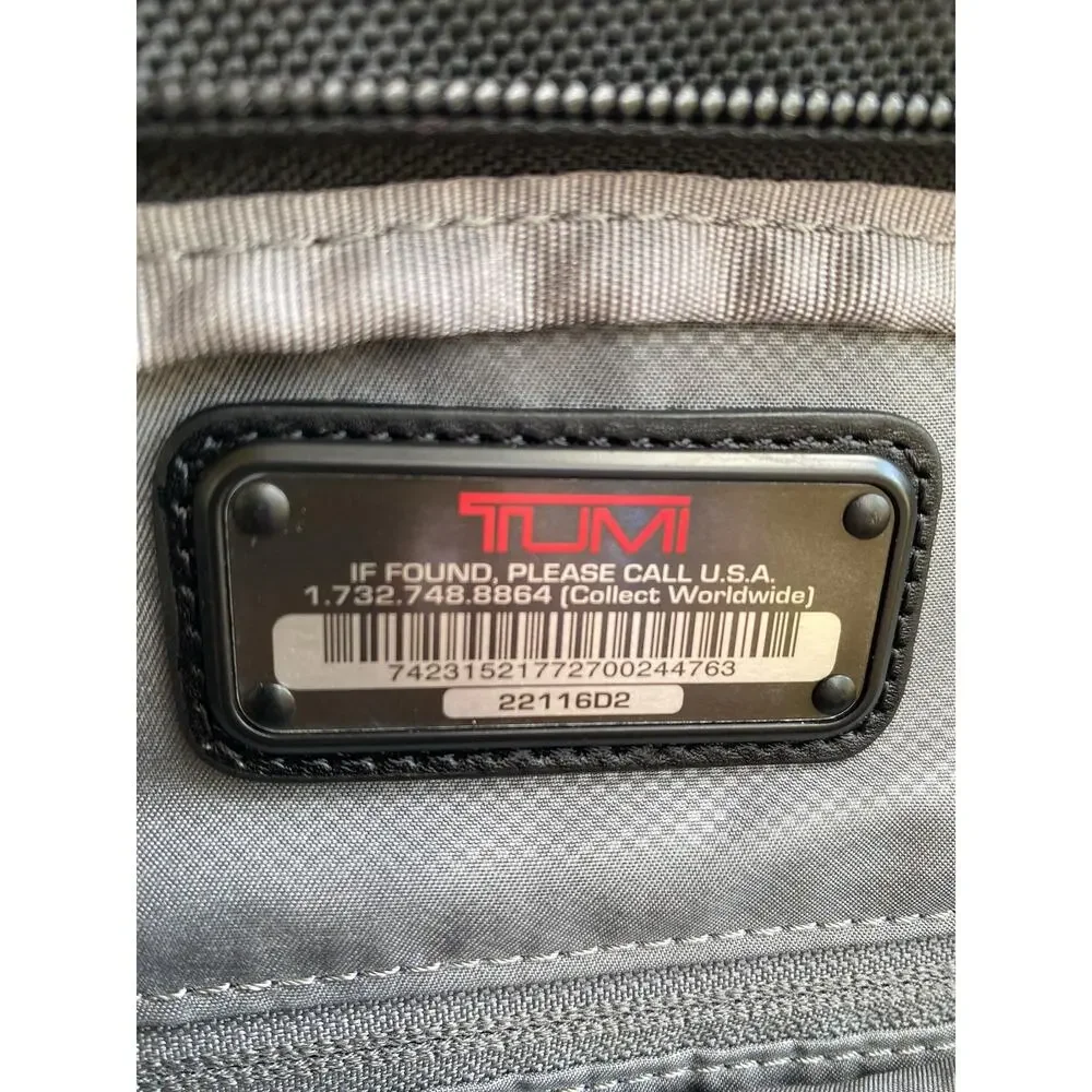TUMI Alpha 2 Black Ballistic Nylon Travel Messenger Crossbody Bag 22116D2